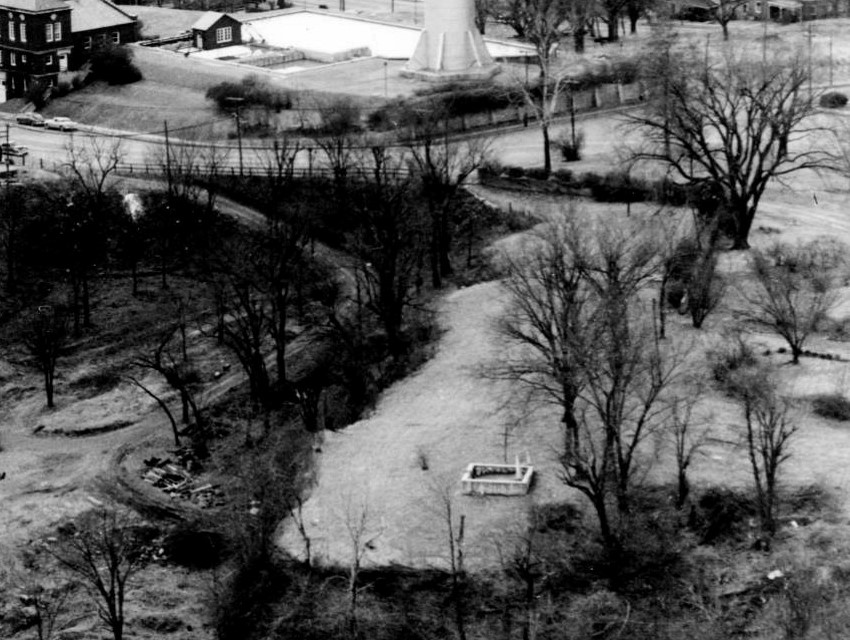 Aerial View of St. Peter's #1 Cemetery in 1950's