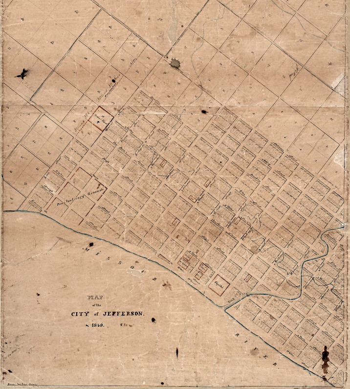  1849 Map of City of Jefferson 