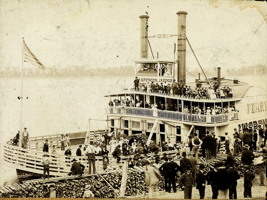 steamer J.W. Spencer at Jefferson City Docks